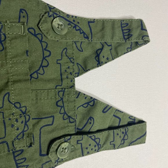 Baby Adaptive Dino Print Knit Overall - Picture 4 of 12